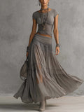 Rosalie | Elegant Lace Two-Piece Maxi Set
