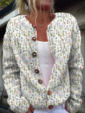 Ivadelle | Vintage Floral Knit Cardigan
