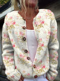 Kerensa | Vintage Floral Knit Cardigan