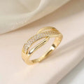 Catherine Classic Gold Zirconia Ring
