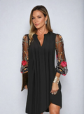 Victoire - Elegant Mini Dress With Sheer Sleeves