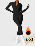 Belle Fleece Long Sleeve Zipper Jumpsuit