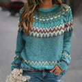 Peyton™ | Comfortable Sweatshirt with Retro Wave Pattern