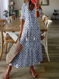 Sophia - Boho Vintage V-Neck Dress