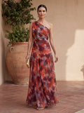 Flowing Satin Maxi Dress