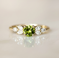 Vintage Olive Zirconia Ring