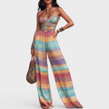 Glenda | Rainbow Striped Wide-Leg Jumpsuit