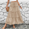 Bohemian Pleated Maxi Skirt