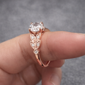 Exotic Floral Crown Zirconia Ring