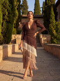 Elegant Fringe Flared Dress
