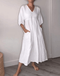 Corvalyn | Elegant V-neck Maxi