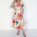 Colleen | Watercolor Floral Midi Dress