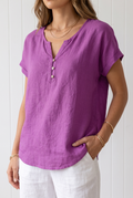 Marlowe | V-Neck Linen Top