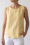 Elodie | Sleeveless Linen Top