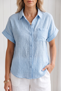 Eloise | Pocket Linen Shirt