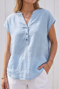 Wren | Cap Sleeve Linen Top