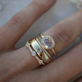 Vintage Gold Zirconia Ring Set