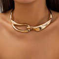 Bold Textured Gold Necklace