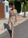 Higinia | Midi Dress Printed in Copper Tones