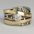 Royal Vintage Gold Inlay Zirconia Ring