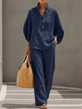 Maribel | Two-Piece Set with Batwing Sleeves and Wide Pants