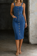 The Amandine Button Front Dress